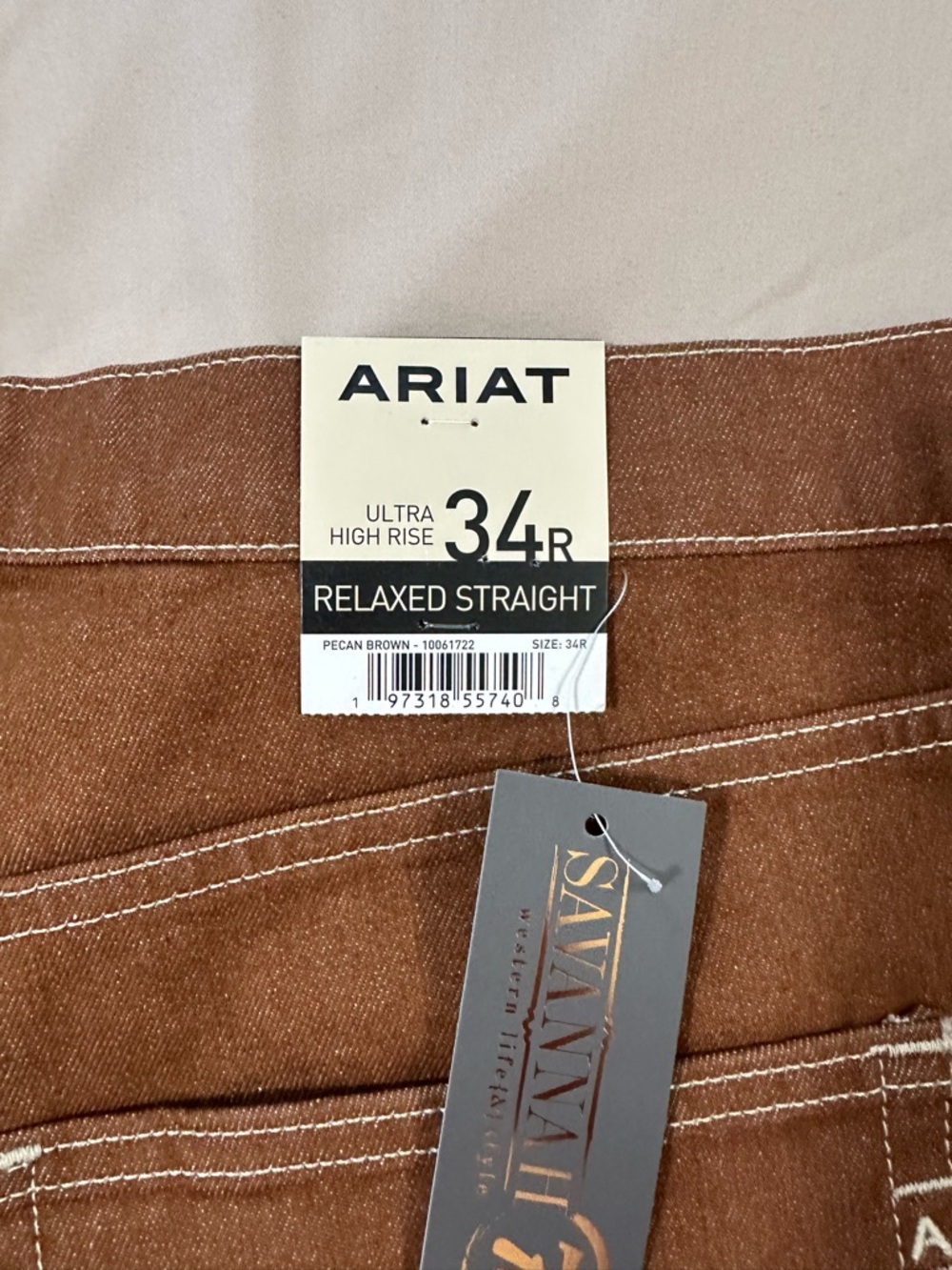 Ariat Women’s Ultra High Rise Relaxed Straight Jeans - Pecan Brown